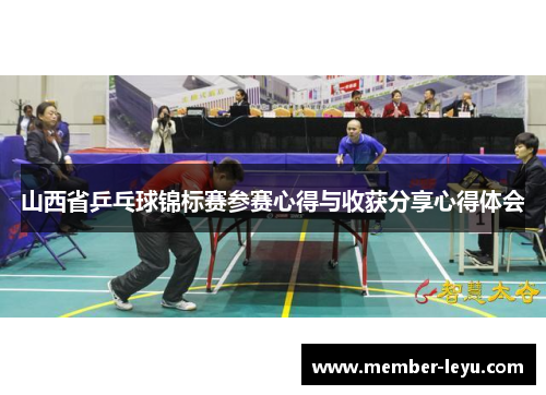 山西省乒乓球锦标赛参赛心得与收获分享心得体会